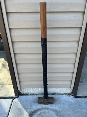 Vintage Ludell Sledge Hammer 8 Pound Drop Forged Taped Wood Handle