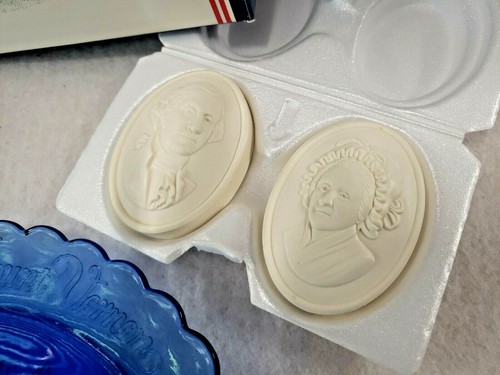 MOUNT VERNON & USA BICENTENNIAL Avon Vintage Plate Soap Set Lot/2 NOS - Picture 4 of 12