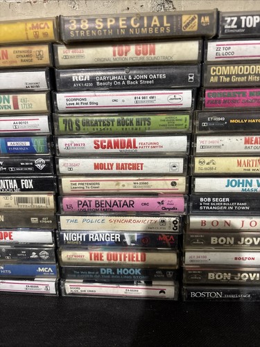 Huge 148 Vintage Cassette Tape Lot 60s-80s Rock Pop All Tested Working - Picture 8 of 20