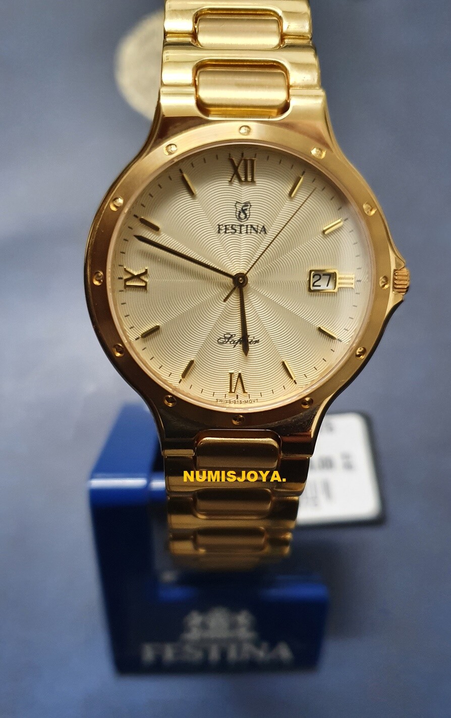MEN'S FEASTINA GOLD WATCH Weight 65 gr. Reference 209/3. 2 YEAR WARRANTY.