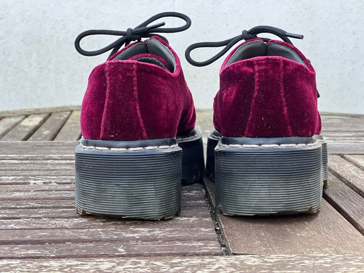 doc marten Red Velvet AGGY CREEPER 1461 Platform Shoes doc marten Red Velvet AGGY CREEPER 1461 Platform Shoes