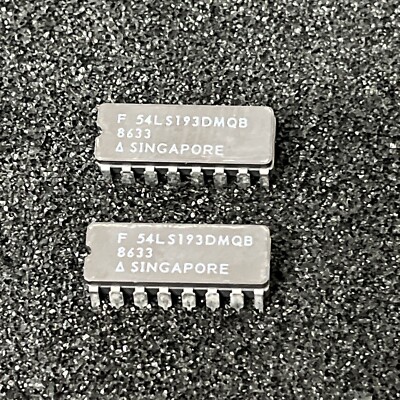 FAIRCHILD 54LS193DMQB Counter, Up/Down, 4 Bit Binary, 16 Pin, Ceramic, DIP 2 PCS