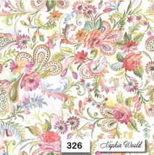 (326) TWO Individual Paper Luncheon Decoupage Napkins - PAISLEY, GYPSY, FLORAL