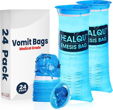 Healqu Hospital Vomit Bags, 24-Pack 1000ml Disposable Barf Bags