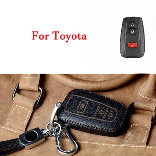 Funda de cuero genuino para llavero de coche para Toyota Prius Camry Avalon Corolla C-HR - Imagen 3 de 8