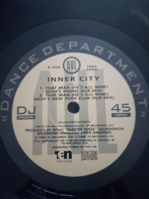 inner city - that man , hes all mine 12'' vinyl promo excellent