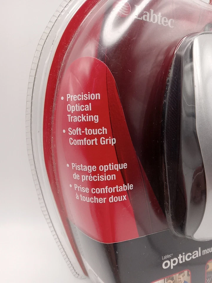 Labtec Optical Mouse 800-3 button Corded USB & PS/2 Adaptor Scroll Wheel Sealed - Image 3 of 4