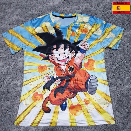 Ropa anime camiseta manga corta Dragon Ball Z bola dragón Goku saiyan | eBay