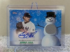2021 Topps Walmart Holiday Gerrit Cole Relic Autograph /10 WHAR-GC Yankees