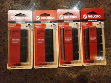 Lot of 4 Velcro VEL-30753-USA 7/8 in. Sticky Back Squares in Black (20-Pack)