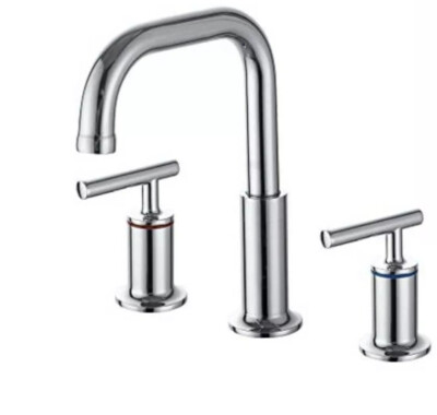 HOMELODY Bathroom Faucet Chrome 360 Degree Swivel Spout 2 Handles Pop-up Drain 