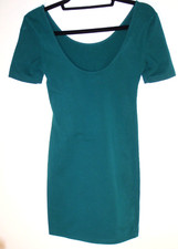 Forever 21 Green M Short Dress/Long Top Scoop Neck Low Back Body Con Stretch