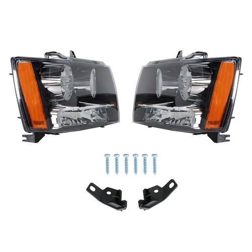 Halogen Headlights Assembly For Chevy Avalanche Tahoe Suburban 2007-2014 1 Pair - Picture 6 of 12