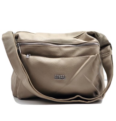 Borsa Tracolla Multi Tasche Coveri Collection Pelle Sintetica Beige  Cerniere | eBay
