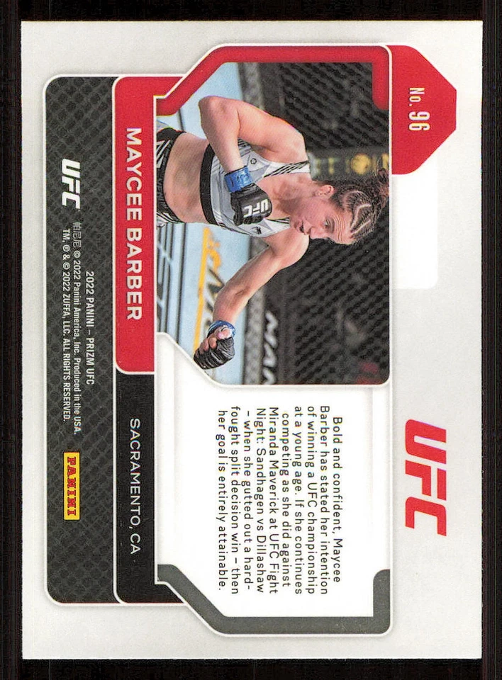 2022 Panini Prizm UFC #96 Maycee Barber - Image 2 of 2