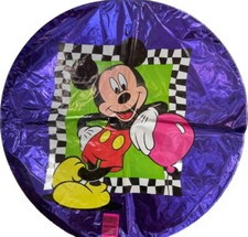 M D Vintage 1990s Mylar Round 17" Mickey Mouse Balloon Birthday Party New