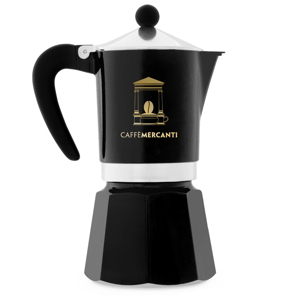 Bialetti Caffe Mercanti Negro Oro 6 Tazas - Edición Limitada Foto 2 de 3