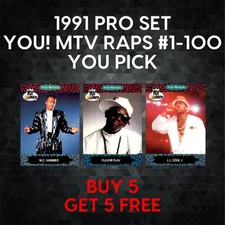 1991 Pro Set YO! MTV Raps #1-100  - YOU PICK - Complete Your Set