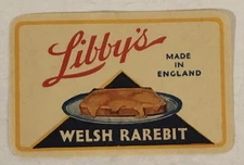 Libby’s Welsh Rarebit Vintage Label Ephemera