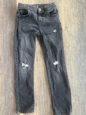 Wonder Nation Boys Slim Fit Distressed Black Stretch Jeans School Size 10