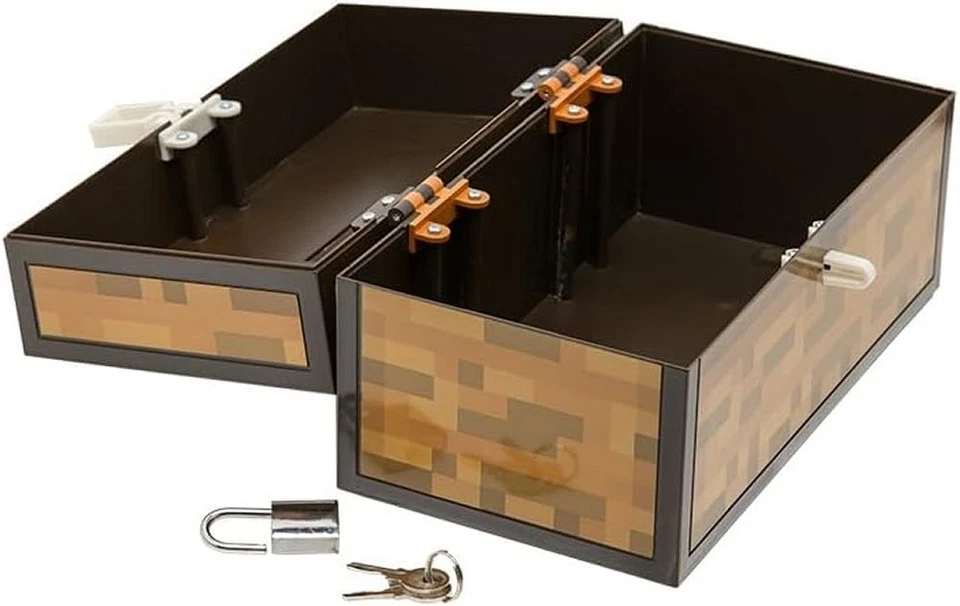 Minecraft Chest Money Box Coin Bank Lock Piggy Video Game Merch Mojang LICENSED - Image 2 of 4