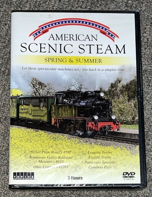 American Scenic Steam Spring & Summer DVD 2016 NEW Sealed! Train Railroad Topics