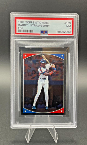 Darryl Strawberry [Foil] #159 1987 Topps Stickers card