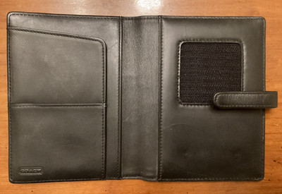 Vintage Coach Reisebrieftasche/Passetui aus handschuhgegerbtem Leder