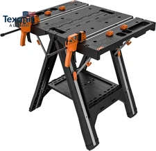 Pegasus 2-In-1 Folding Work Table & Sawhorse, Easy Setup Portable Workbench, 31"