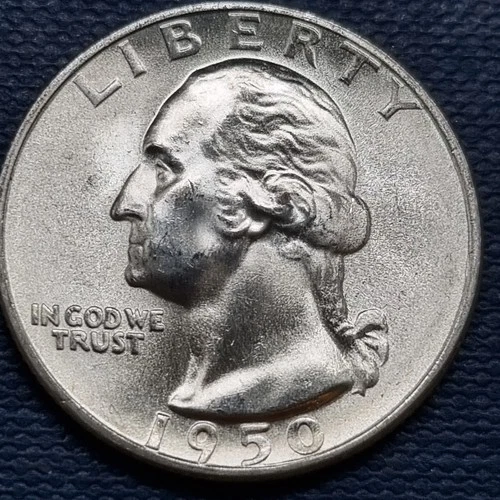 1950 S Washington Quarter 25c Silver BU UNC GEM Brilliant Uncirculated #97362