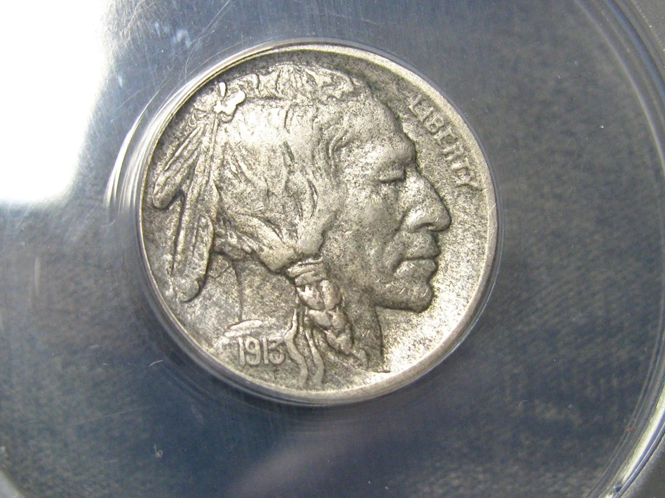 1913-D Type 2 Buffalo Nickel ---- XF-45 ANACS Graded Coin ---- #446C - Image 3 of 4