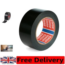 Tesa 4615 Universal Duct Tape - 50m Black Fabric Tape for Indoor/Outdoor Repairs 0.38 per metre