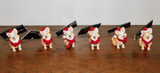 LOT 6 Christmas Santa Hat Corgi Ornament Dog Holiday Puppy Pet Home Decor