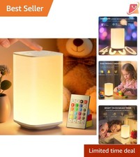 Nursery Night Light Baby LED RGB Dimmer Rechargeable Bedside Lamp Kids Adults