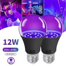 2pack Led Ultraviolet Black Light Uv Bulb Glow in the Dark Ultra Violet Neon US