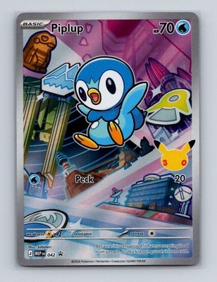 Piplup 042 2026 Pokemon Mega Evolutions Partner 1 Black Star Promo Card NM+ b