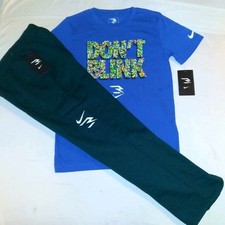 Nike Boys Youth 2pc Cargo Jogger  Tee Set- Medium
