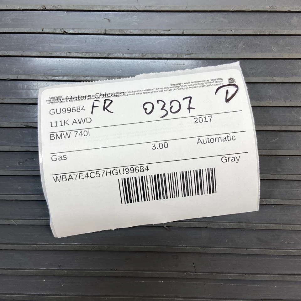 BMW 740iL G12 G11 2016-2022 puerta delantera derecha ventana vidrio verde OEM Foto 2 de 4