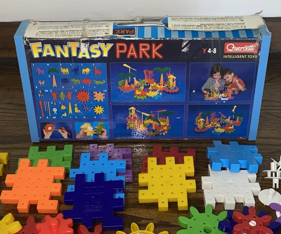 Quercetti Intelligent Toys FANTASY PARK Gears Building Set Italy VTG Nostalgia - Image 4 of 4