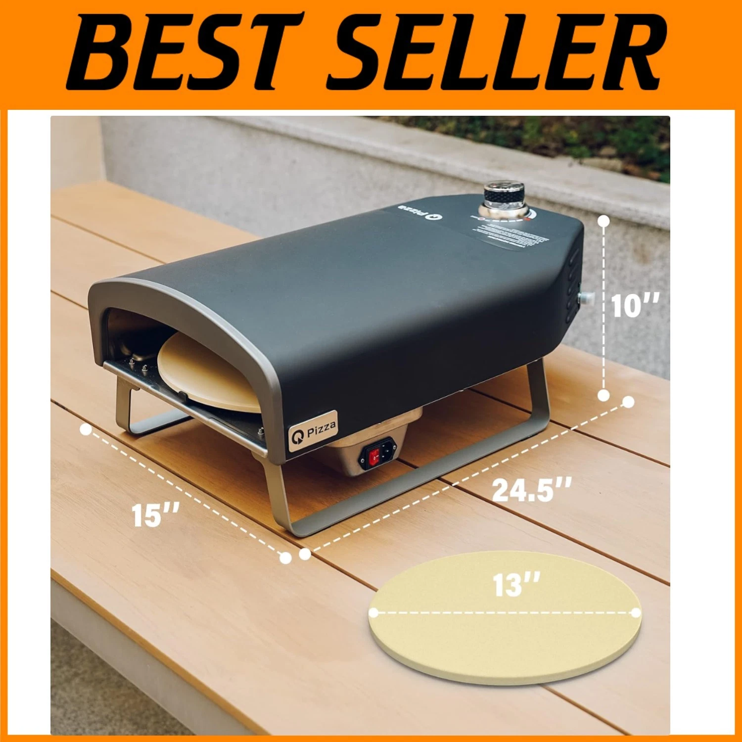 Portable Gas Pizza Oven with Automatic Rotating Stone
Opens in a new window or tab
