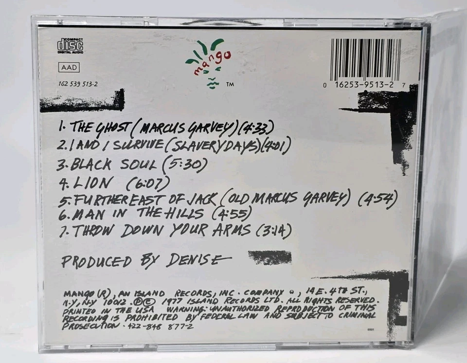 Burning Spear CD Live Roots Reggae Album Mango Reissue 1977 Rainbow Theatre - Image 2 of 3