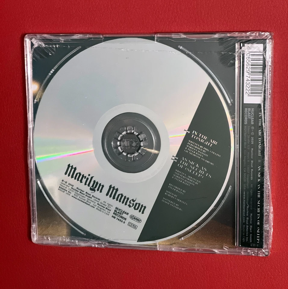 Marilyn Manson | In the Air Tonight | Sealed | SOLD OUT | Limited to 4000 only - Image 2 of 2