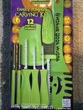Fun World Green Plastic Pumpkin Pro Family Pumpkin Carving Kit