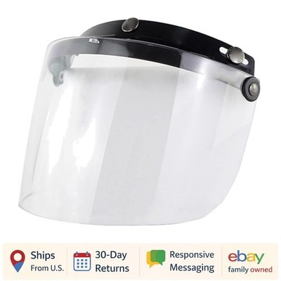 Durable 3-Snap Visor Lens Shield - Motorcycle Accessory for Optimal Visibility