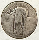 1927 Standing Liberty Quarter 90% Silver 25c Coin - Well Circulated (#1117)