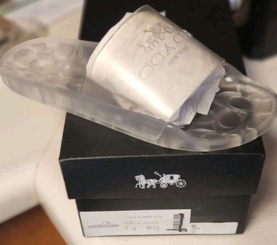 Coach Ulyssa Rubber Slide Sandals Clear Womens Size US B Flip