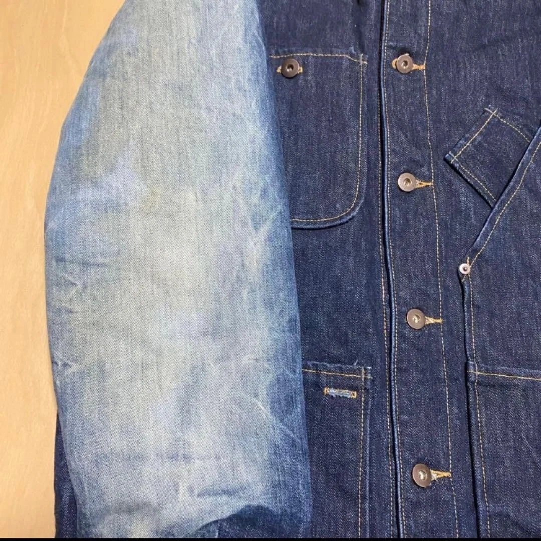 TELLASON Denim Coverall L Made in USA Vintage Aged Look 100% Cotton Material JPN image 8