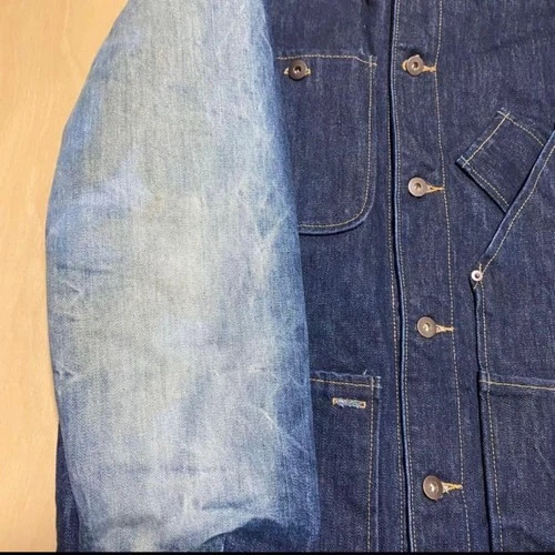 TELLASON Denim Coverall L Made in USA Vintage Aged Look 100% Cotton Material JPN image 8