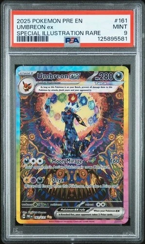 PSA 9 UMBREON EX 161 PRISMATIC EVOLUTIONS SPECIAL ILLUSTRATION RARE POKEMON MINT