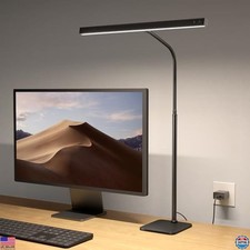 SUPERDANNY 12W LED Desk Lamp - Adjustable Gooseneck, Touch Control, 3 Modes